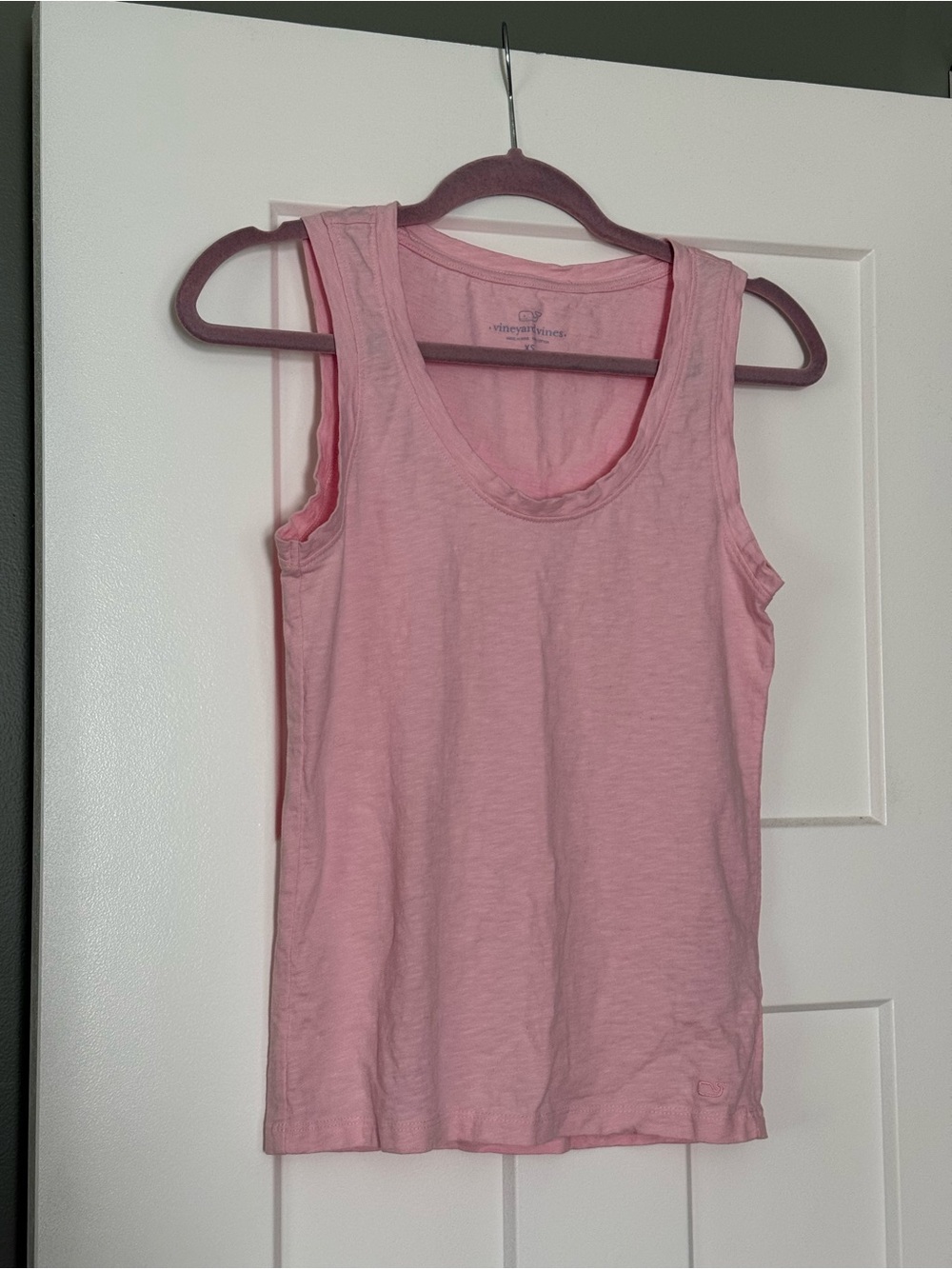 Vineyard Vines Light Pink Cotton Scoop Neck Tank